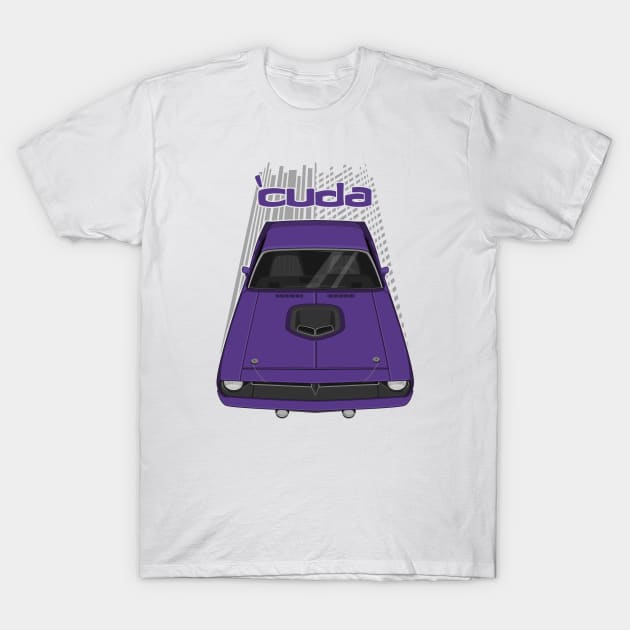 Plymouth Barracuda - Hemi Cuda - 1970 - Plum Crazy Purple T-Shirt by V8social